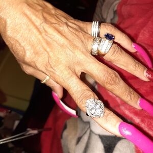 New AUTHENTIC GENUINE solid sterling silver 6 Bella Luce CZ LARGE cocktail ring